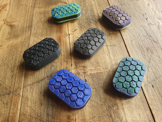 HEX Fidget Slider - Haptic Clicker Toy - EDC Fidget Tool - 3D Printed Office Desk Toy - Sensory Fidget for Focus - Everyday Carry (EDC) Gear